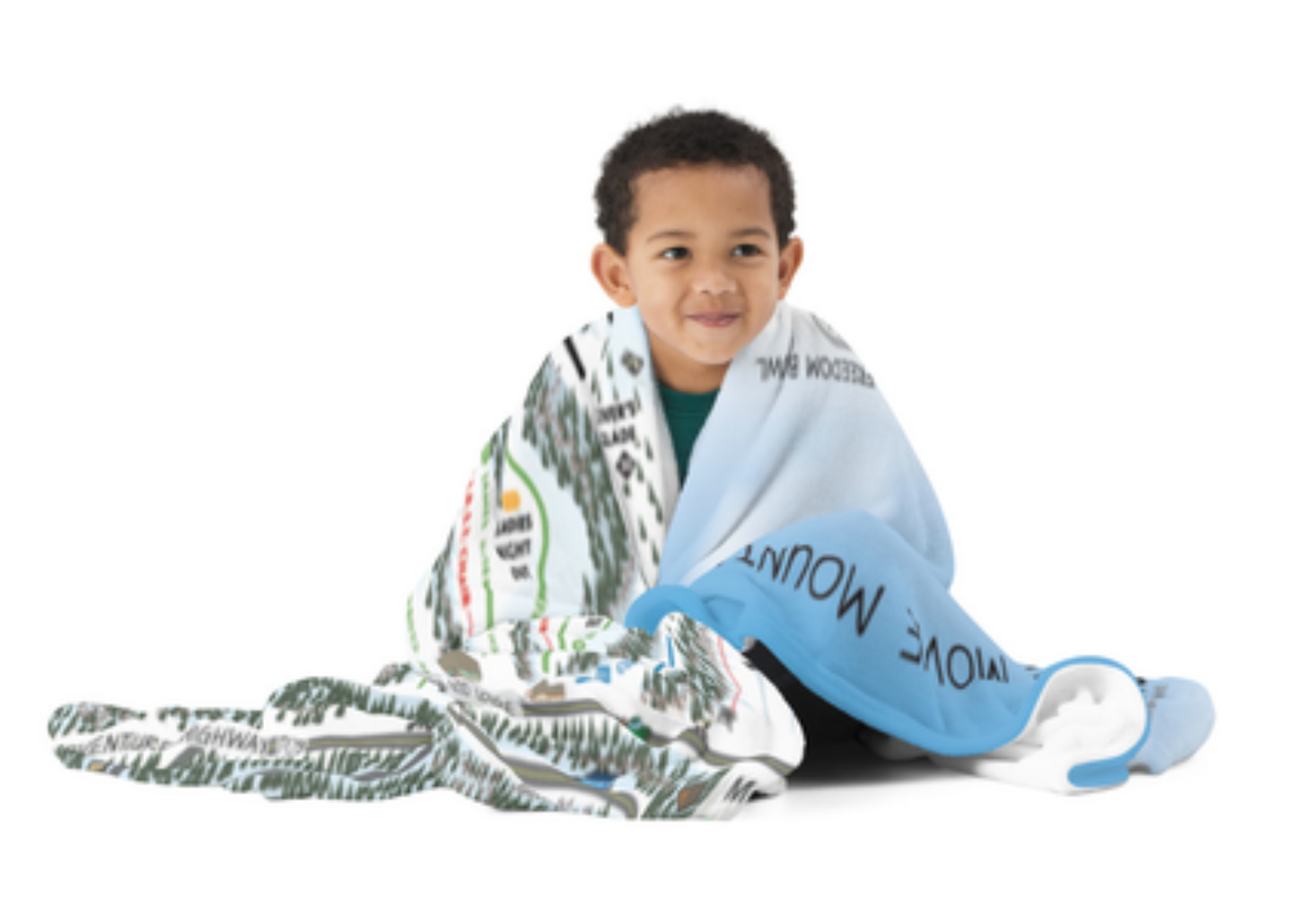 Trail Map Throw Blanket