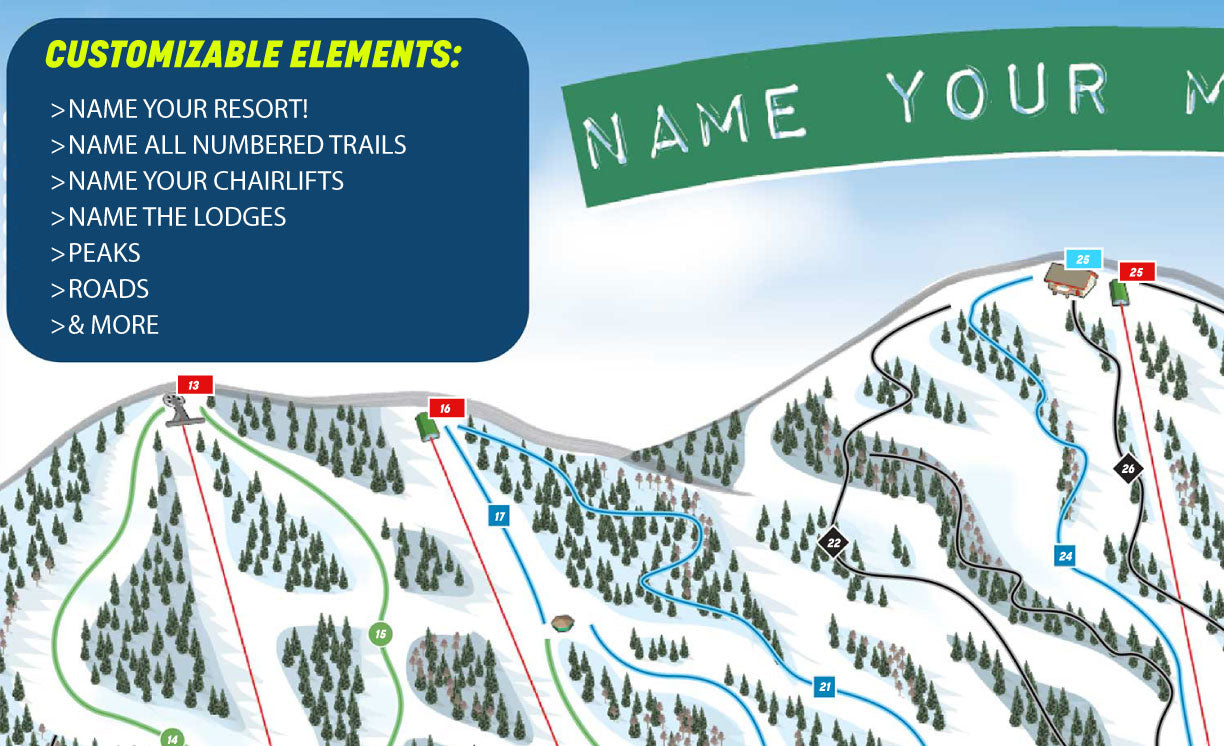 Custom Trail Map Digital Download Kit