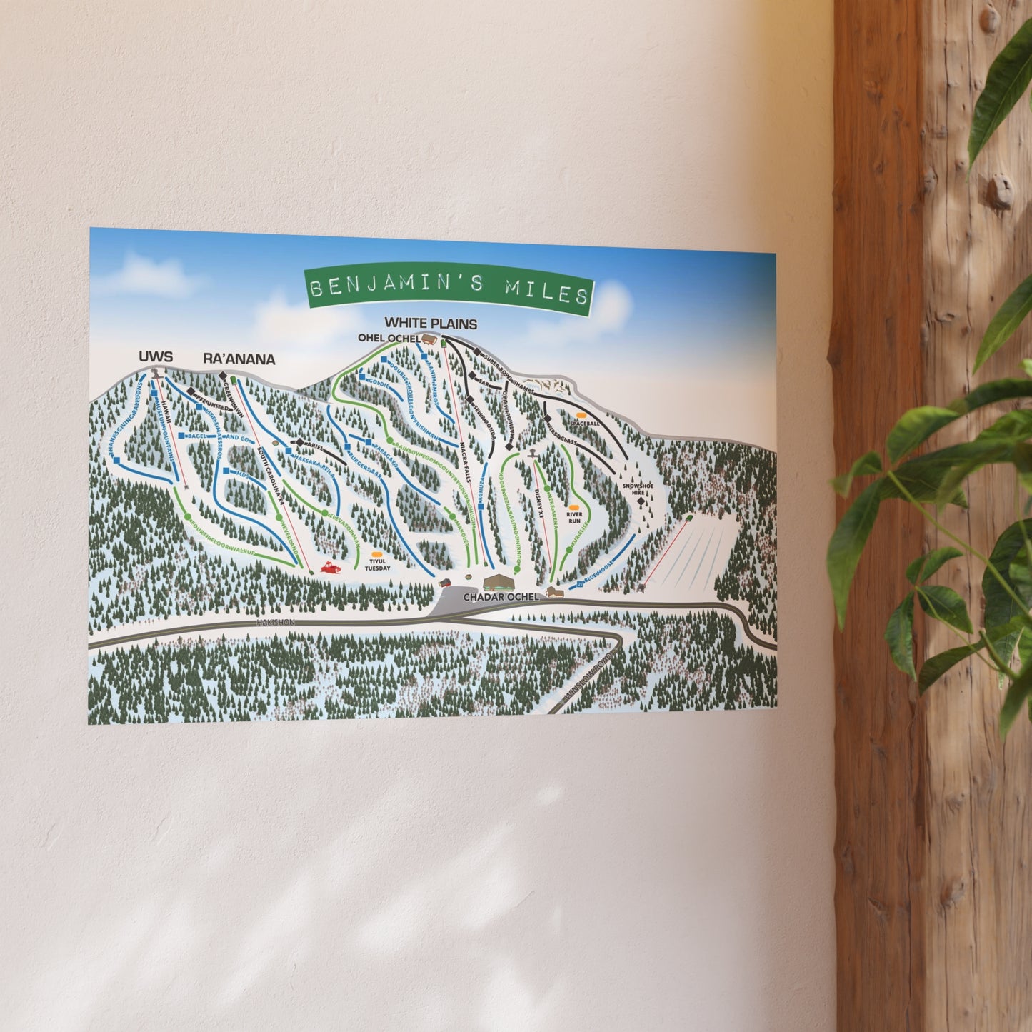 Custom Trail Map Satin and Archival Matte Poster