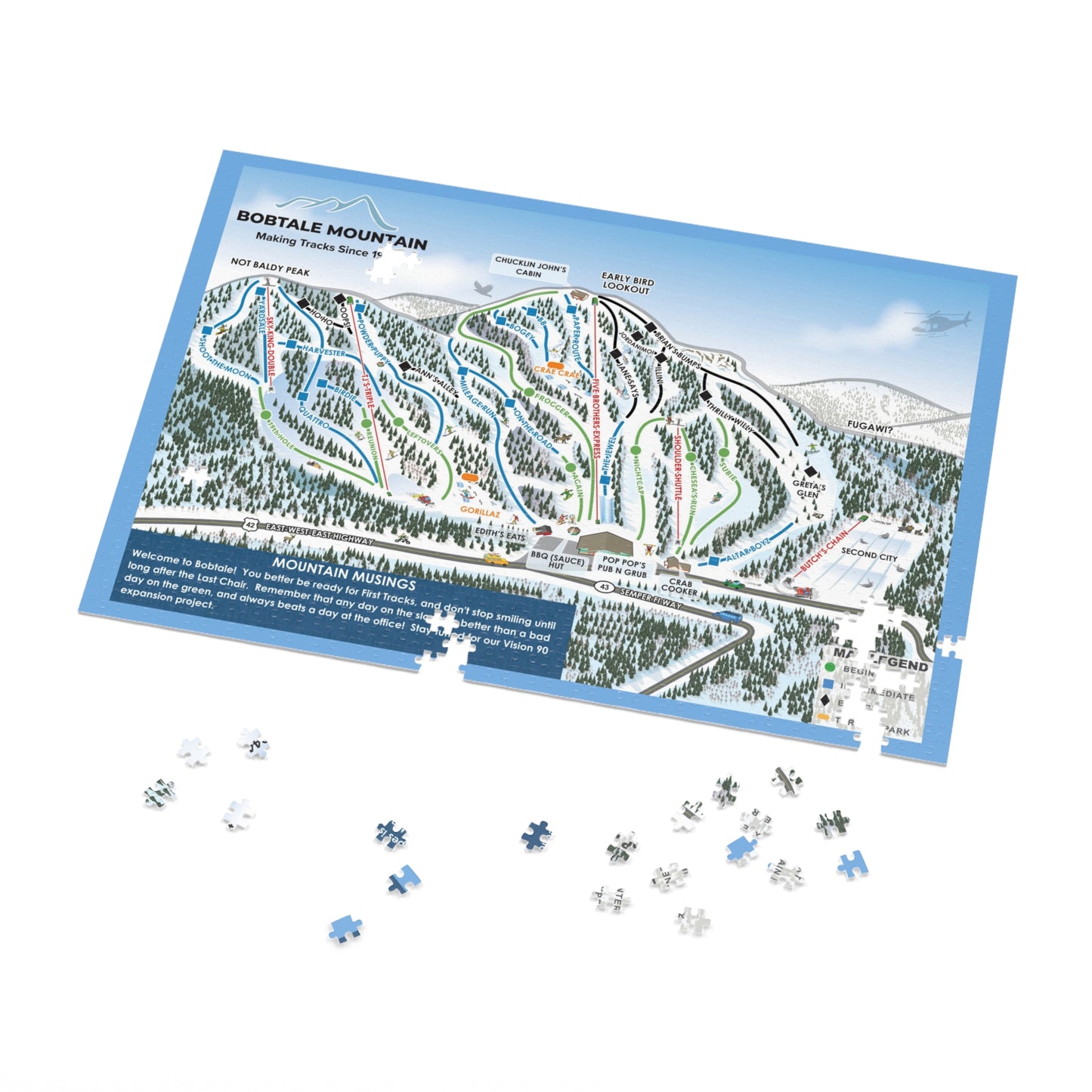 Custom Trail Map Jigsaw Puzzle