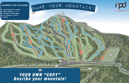 Winter or Summer Trail Map Blank & Worksheet