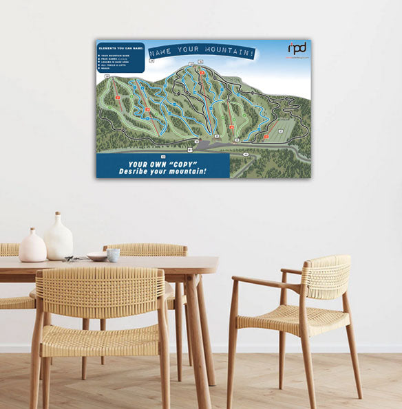 Custom Trail Map Poster Print